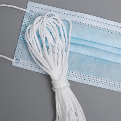 Weiße elastische Earloop-Schnur-Band-Rolle für Wegwerfgesichtsmaske